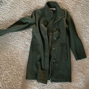 Dark Green Button-Up Coat